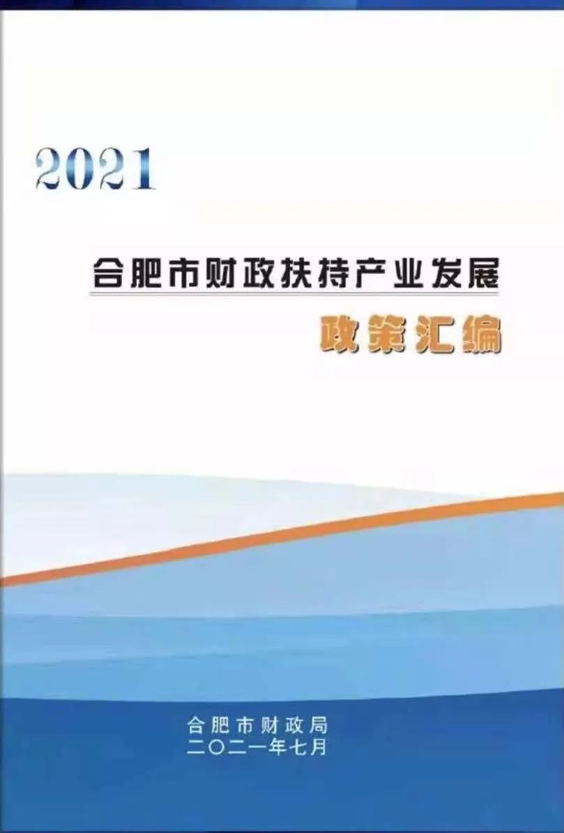 2021年合肥市财政扶持产业发展政策汇编